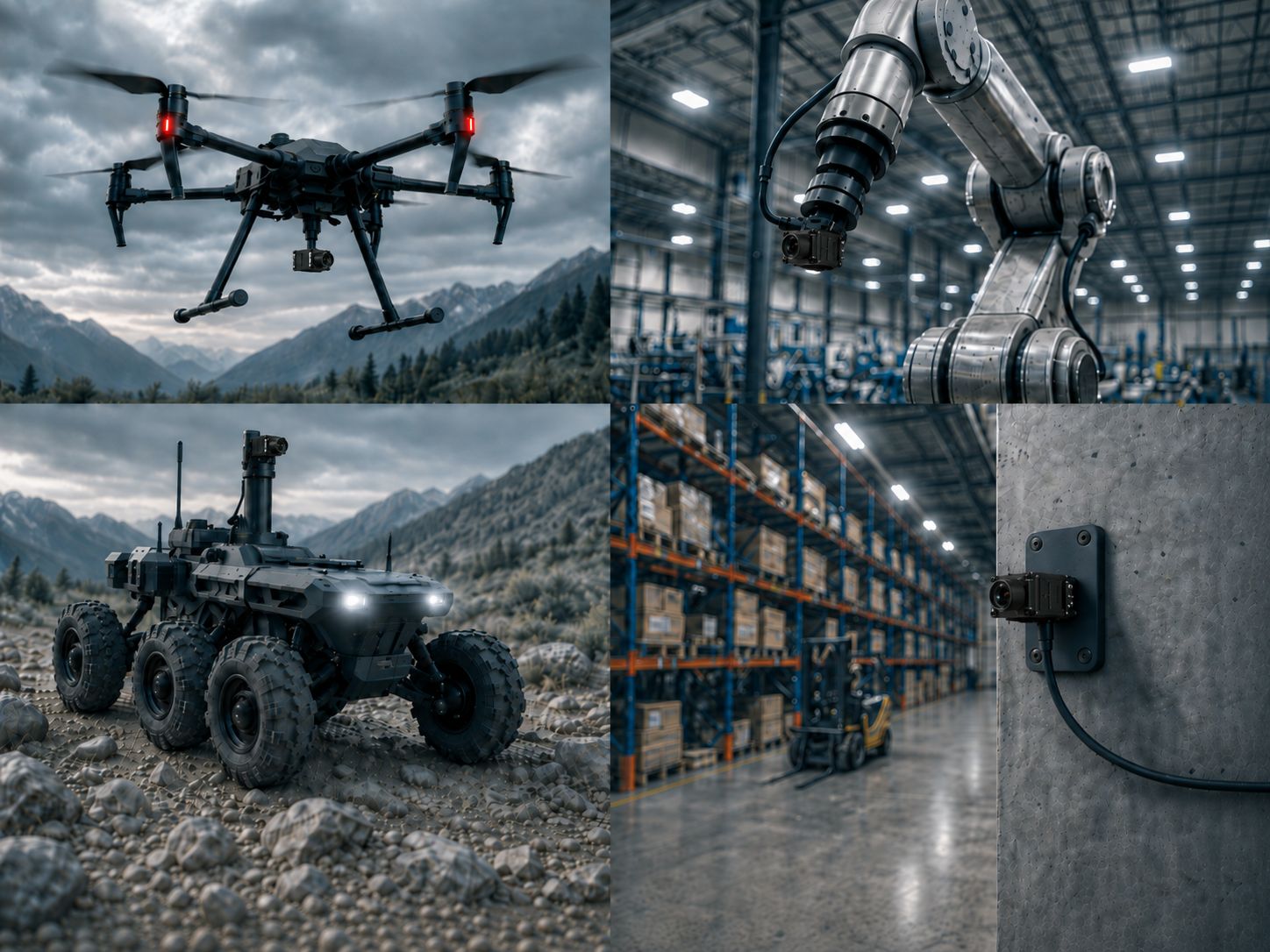 Thermal cameras integrated across drones, robotics, vehicles, and industrial monitoring